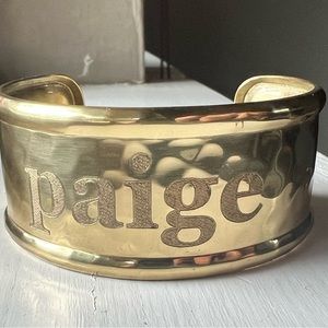 Rustic Cuff Gold Hammered Bracelet